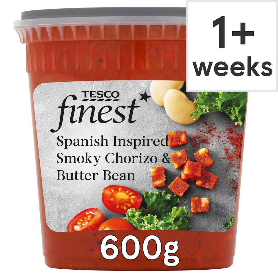 Tesco Finest Spanish Inspired Smoky Chorizo & Butterbean Soup 600g