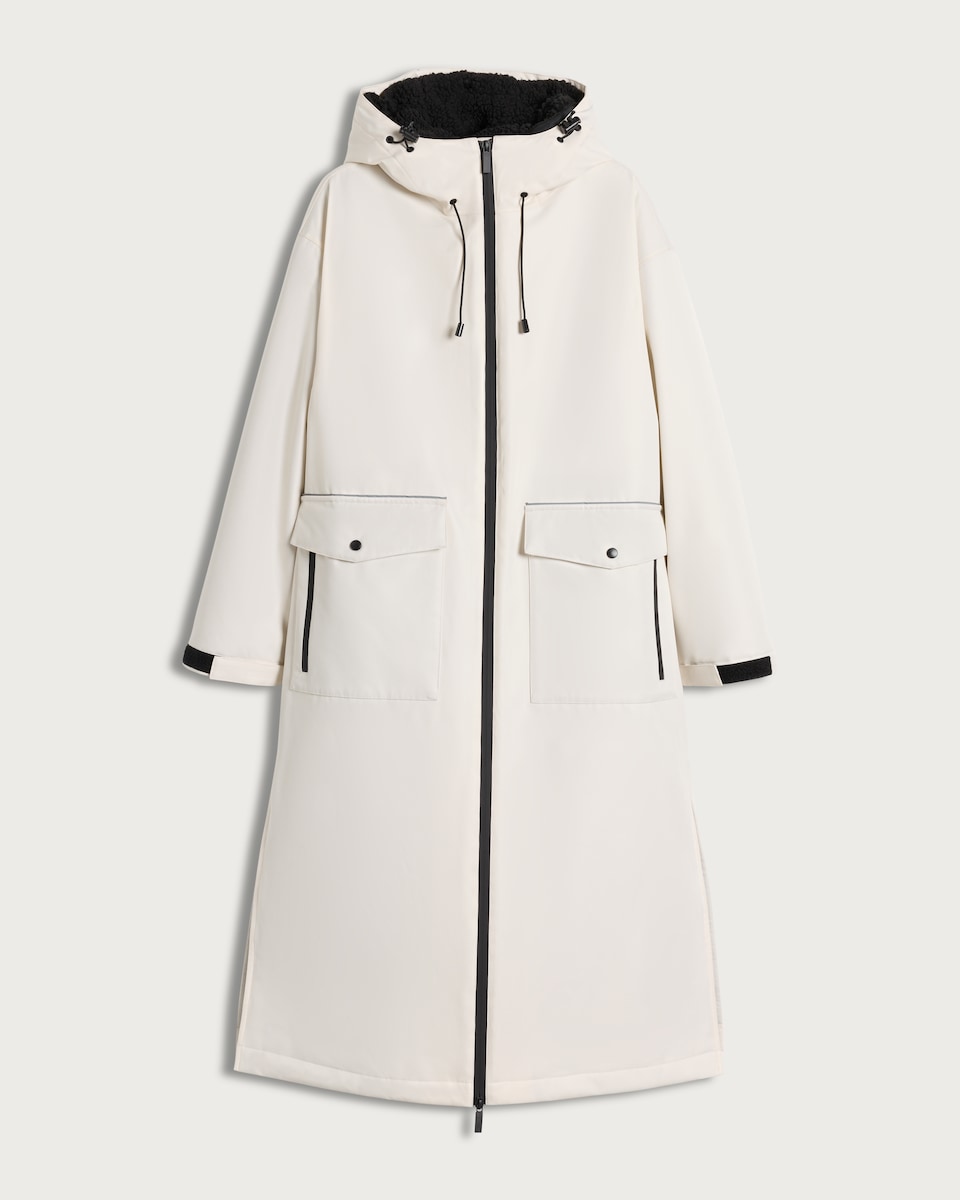 image 1 of F&F Active EVERYWEATHER 3 in 1 Waterproof All Weather Robe in Cream