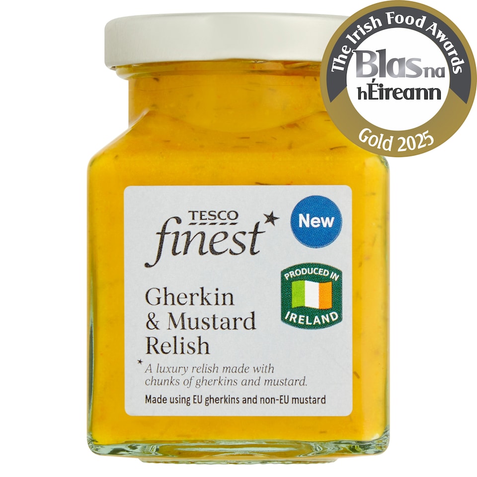 Tesco Finest Gherkin And Mustard Relish 190G