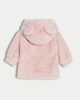 image 2 of F&F Baby Faux Fur Bear Ears Hooded Jacket in Pink