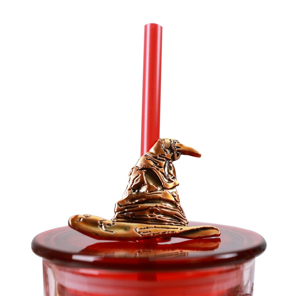 image 1 of Harry Potter Glass Cup with Straw