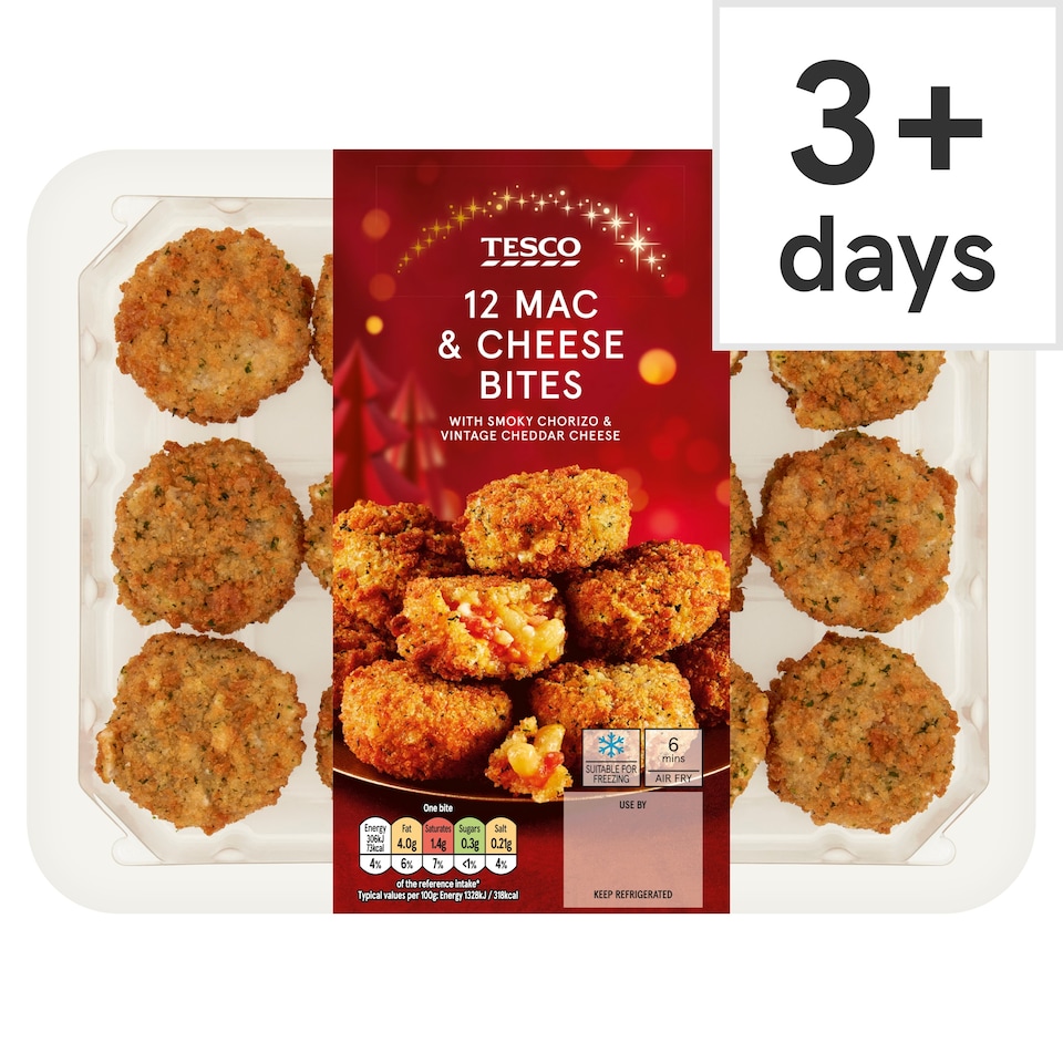 Tesco Mac & Cheese Chorizo Bites 270G