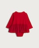 image 2 of F&F Baby Cotton Rich Ribbed My Little Valentine Long Sleeved Bodysuit in Red