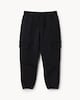 image 3 of F&F Boys Cotton Rich Cargo Joggers in Black