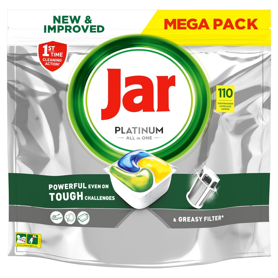 obrázok 1 z Jar Platinum All In One Kapsuly Do Umývačky Riadu Citrón, 110 Tabliet