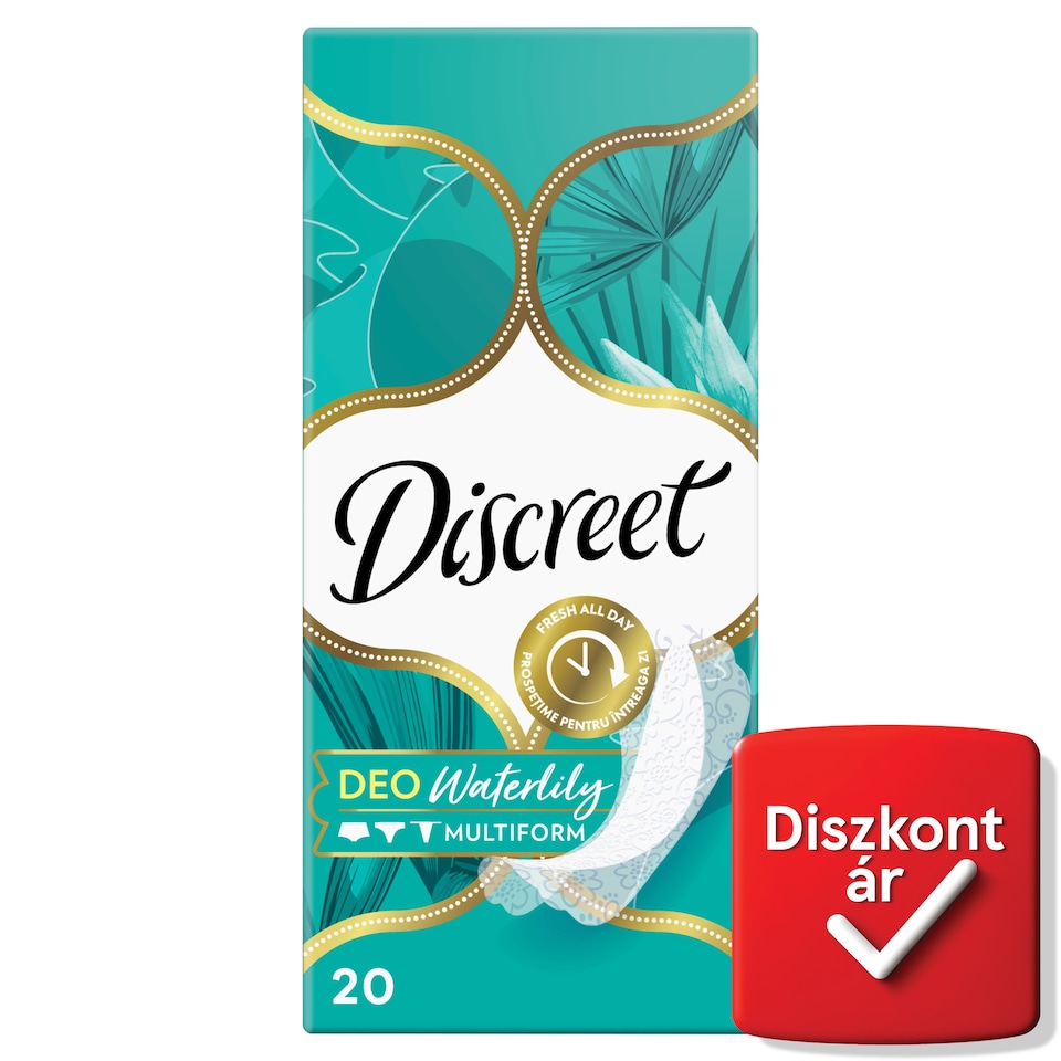 Discreet Légáteresztő Multiform Waterlilly Tisztasági Betétek x20  1. kép