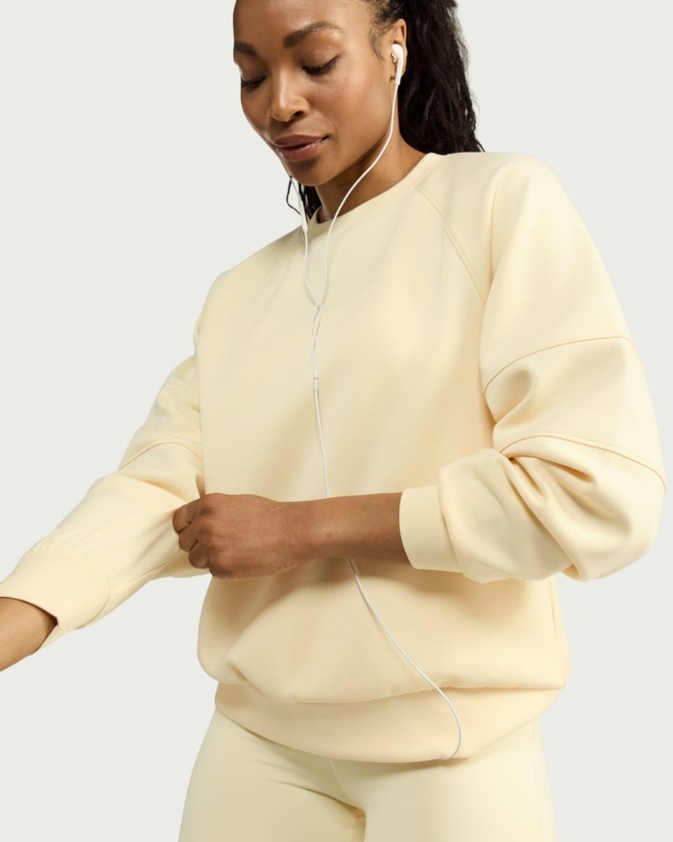 image 1 of F&F Active EVERYHOUR Soft Touch Sweatshirt in Yellow