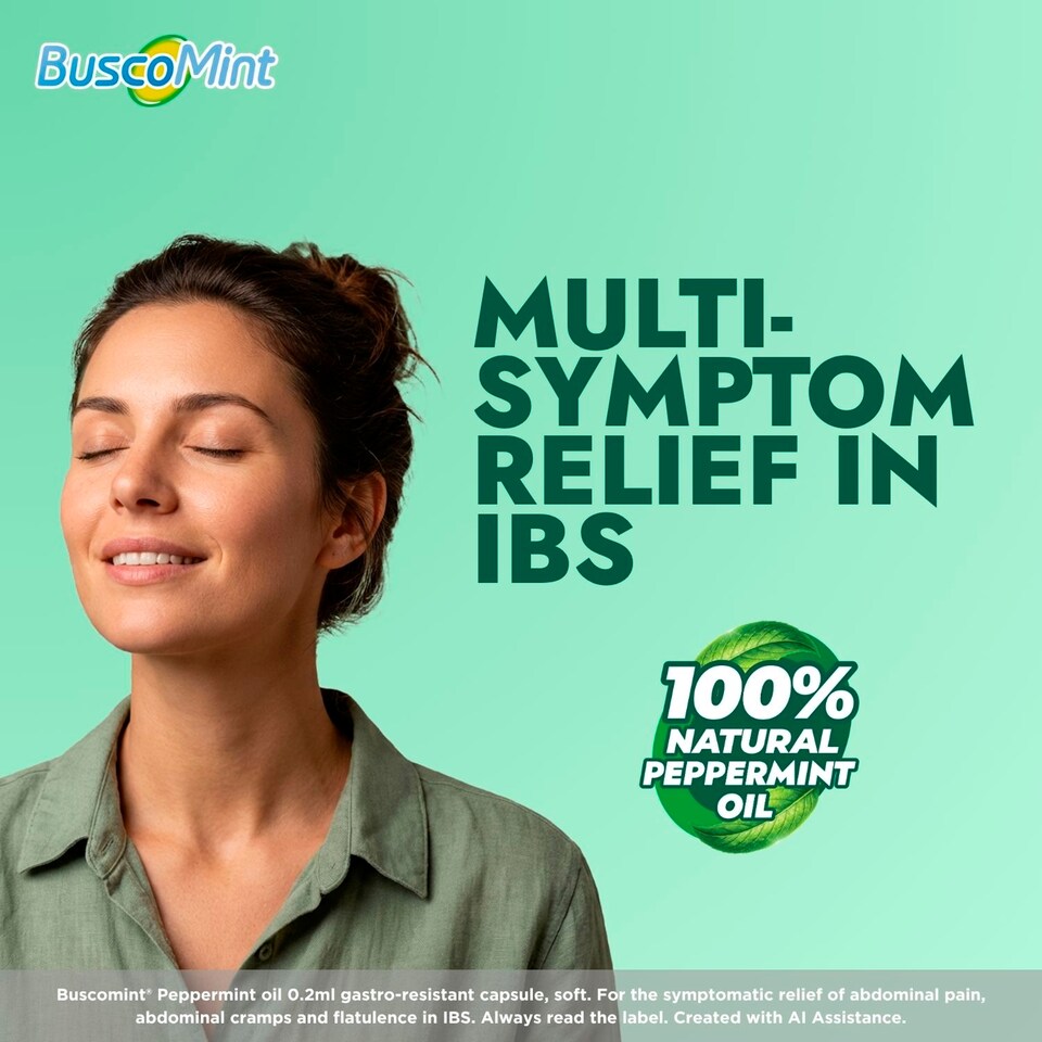 image 1 of Buscomint Peppermint Oil Gastro-Resistant Soft Capsules 24s