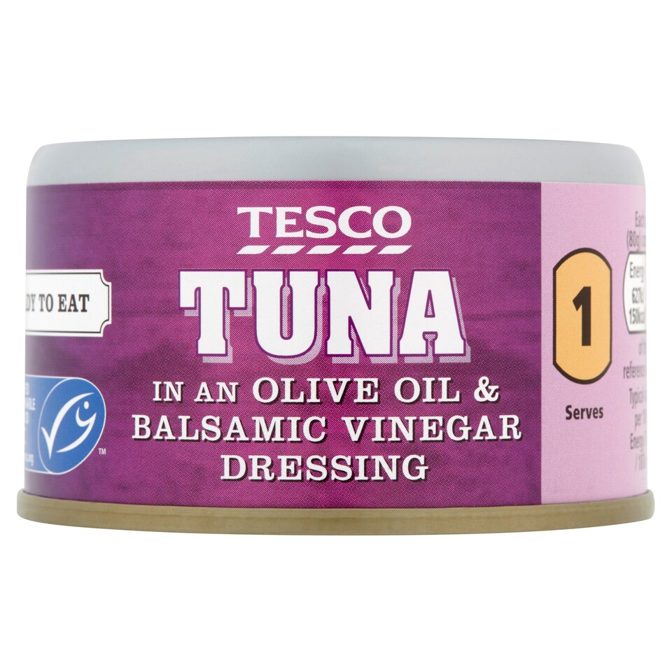 Tesco Tuna In Olive Oil And Balsamic Vinegar Dressing 80G Tesco Groceries
