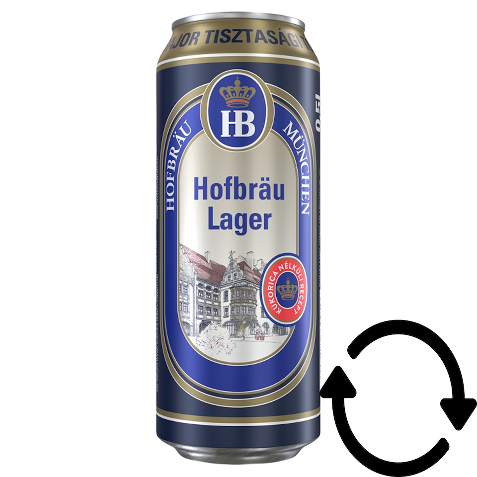Hofbräu München Lager Beer 4% 0,5 l