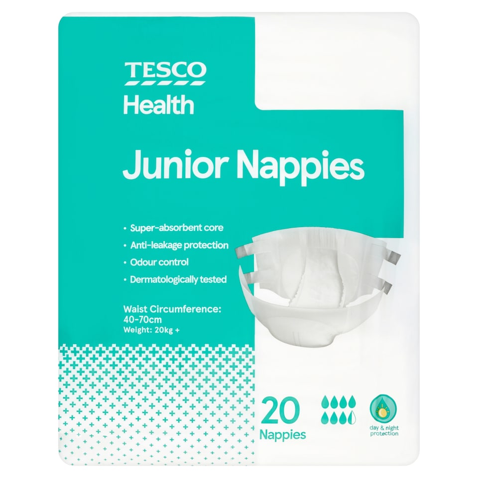 Tesco Health Junior Nappies 20 Pack