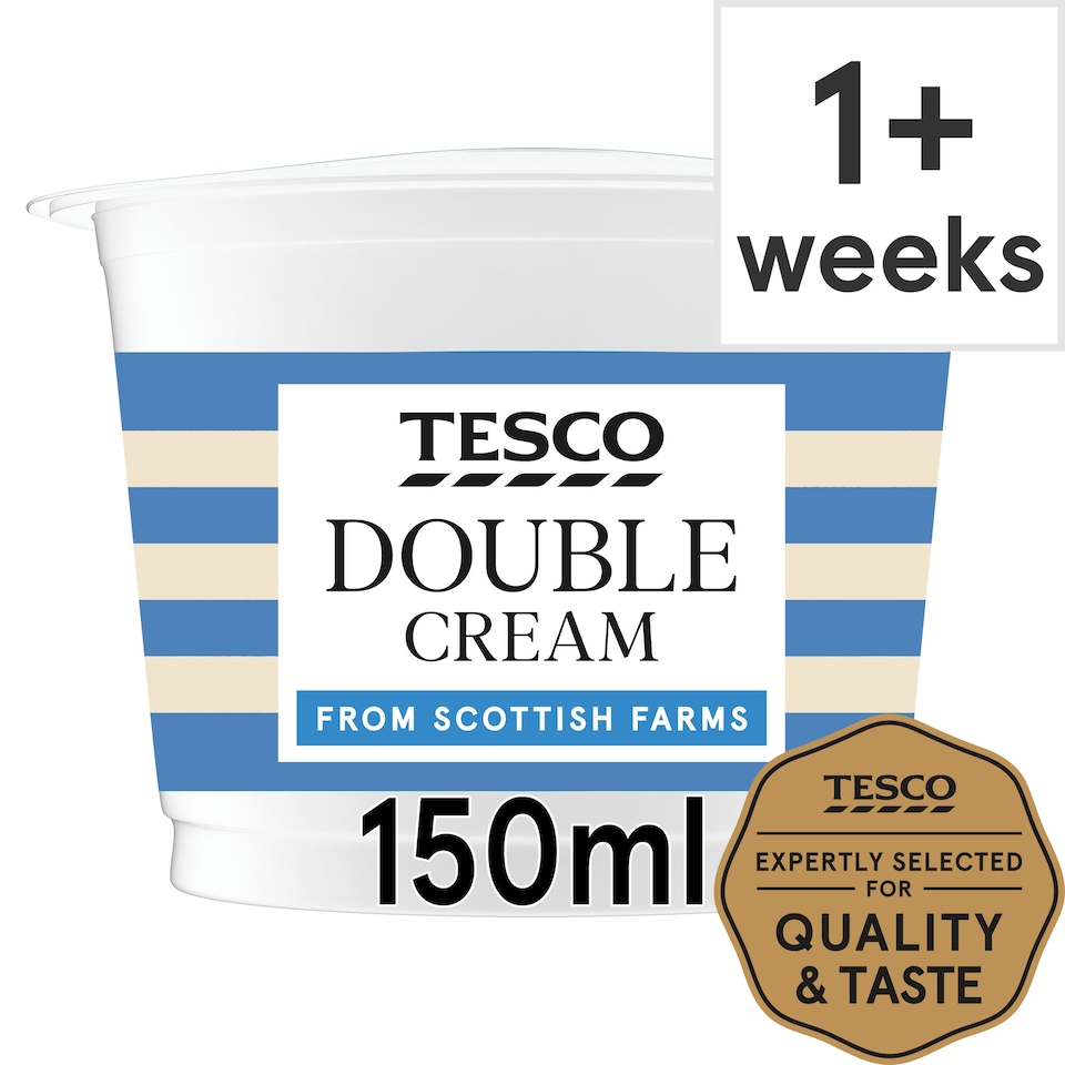 Tesco British Double Cream 150Ml