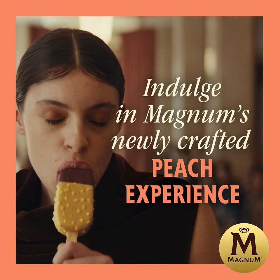 image 1 of Magnum Signature Peach Ice Cream Sticks 3 x 90ml