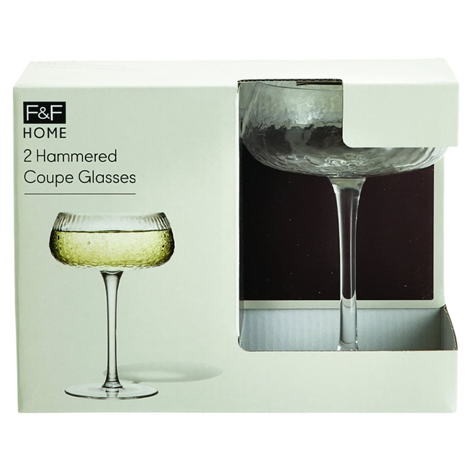 obrázok 1 z F&F Home Hammered Coupe pohár 250 ml 2 ks