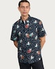 image 1 of F&F Pure Cotton Snowman and Sleigh Print Shirt in Navy
