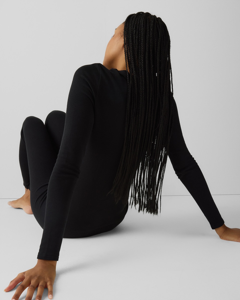 image 1 of F&F WARMPLUS™ Medium Warmth Thermal Top in Black
