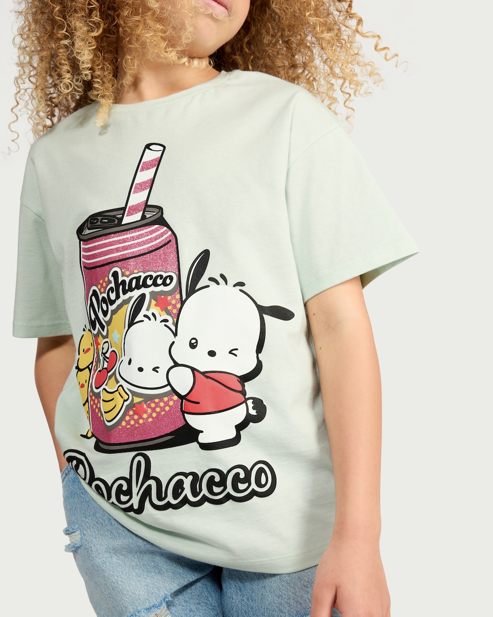 image 1 of Pochacco Pure Cotton T-Shirt in Green