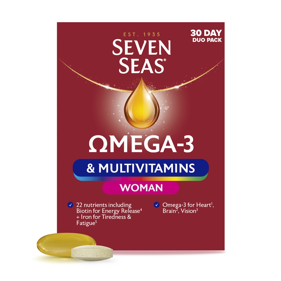 image 1 of Seven Seas Omega-3 & Multivitamins Women Food Supplement Duo Pack 60s