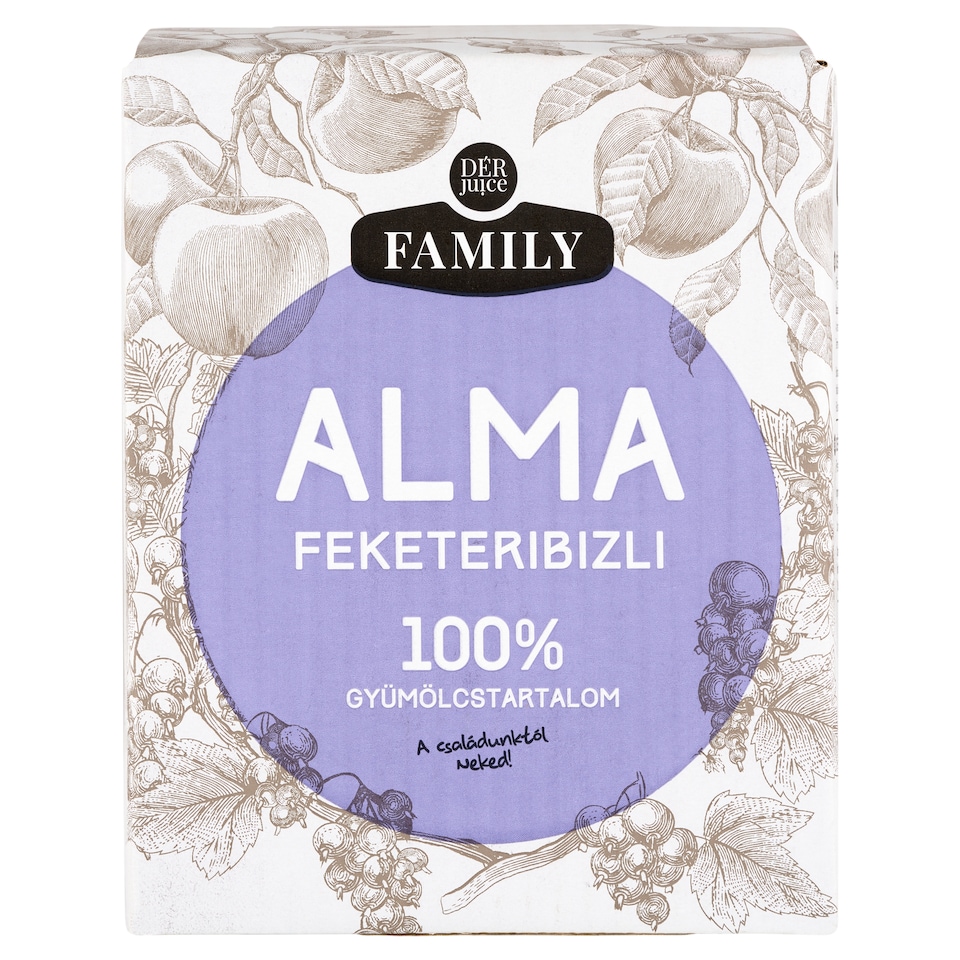 DÉR Juice Family 100% Apple Juice with Black Currant 3 l