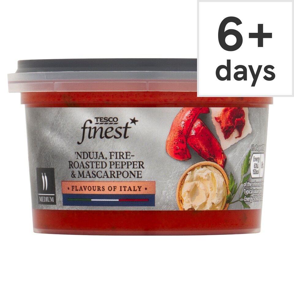 TESCO finest Nduja, Fire Roast Pepper & Mascarpone Sauce 250g