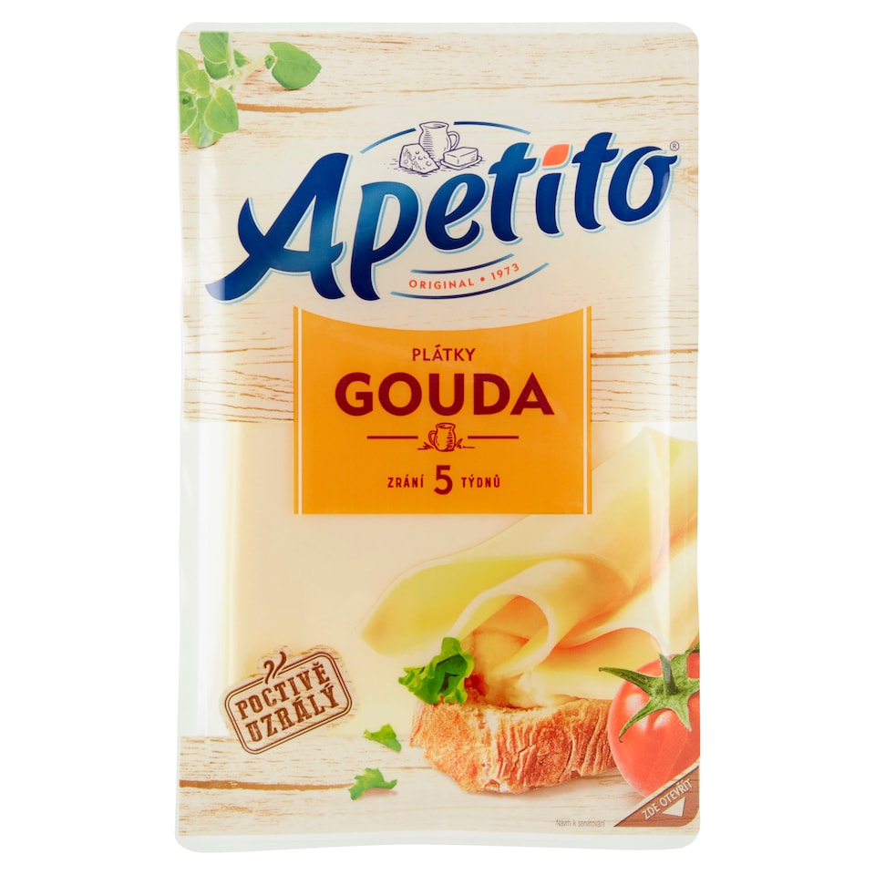 Obrázek 1 pro produkt Apetito Gouda plátky 90g