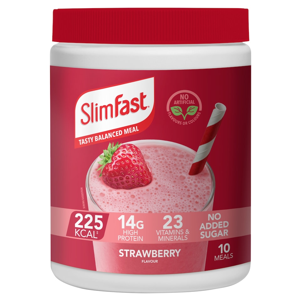 image 1 of SlimFast Meal Replacement Shake Powder - Strawberry Flavour 365g