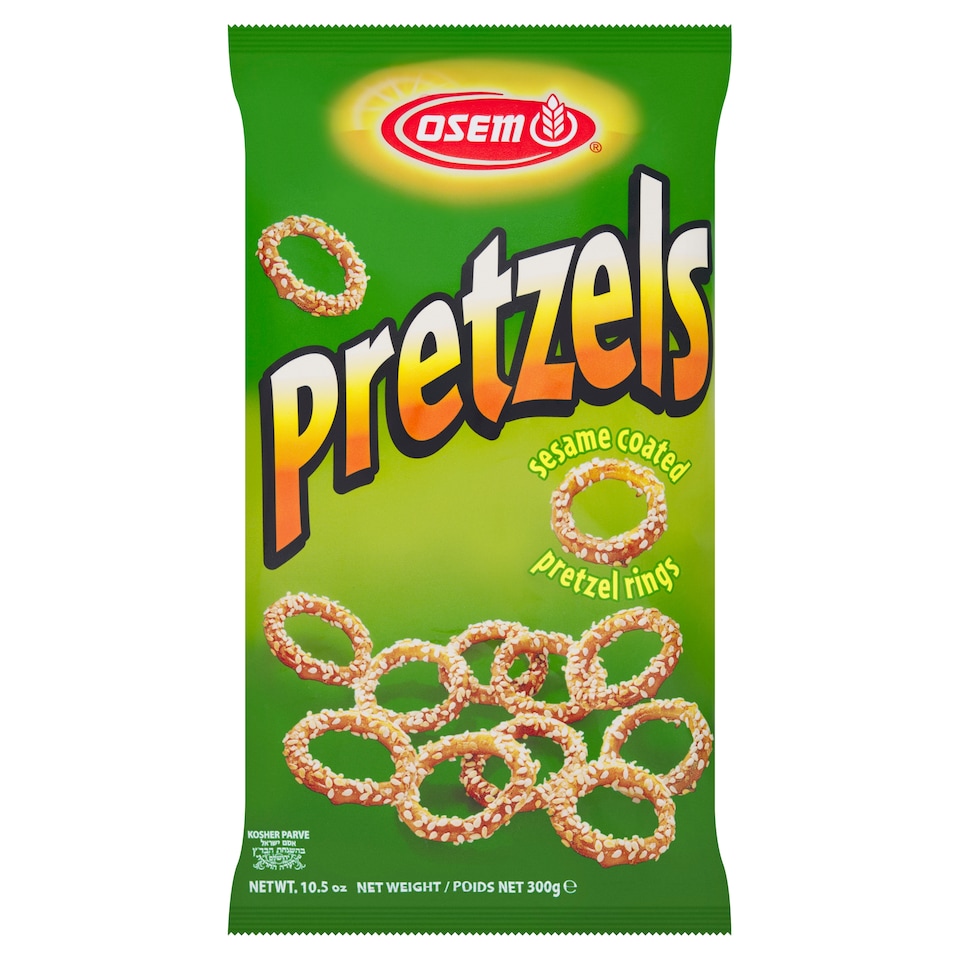 Osem Sesame Coated Pretzel Rings 300g