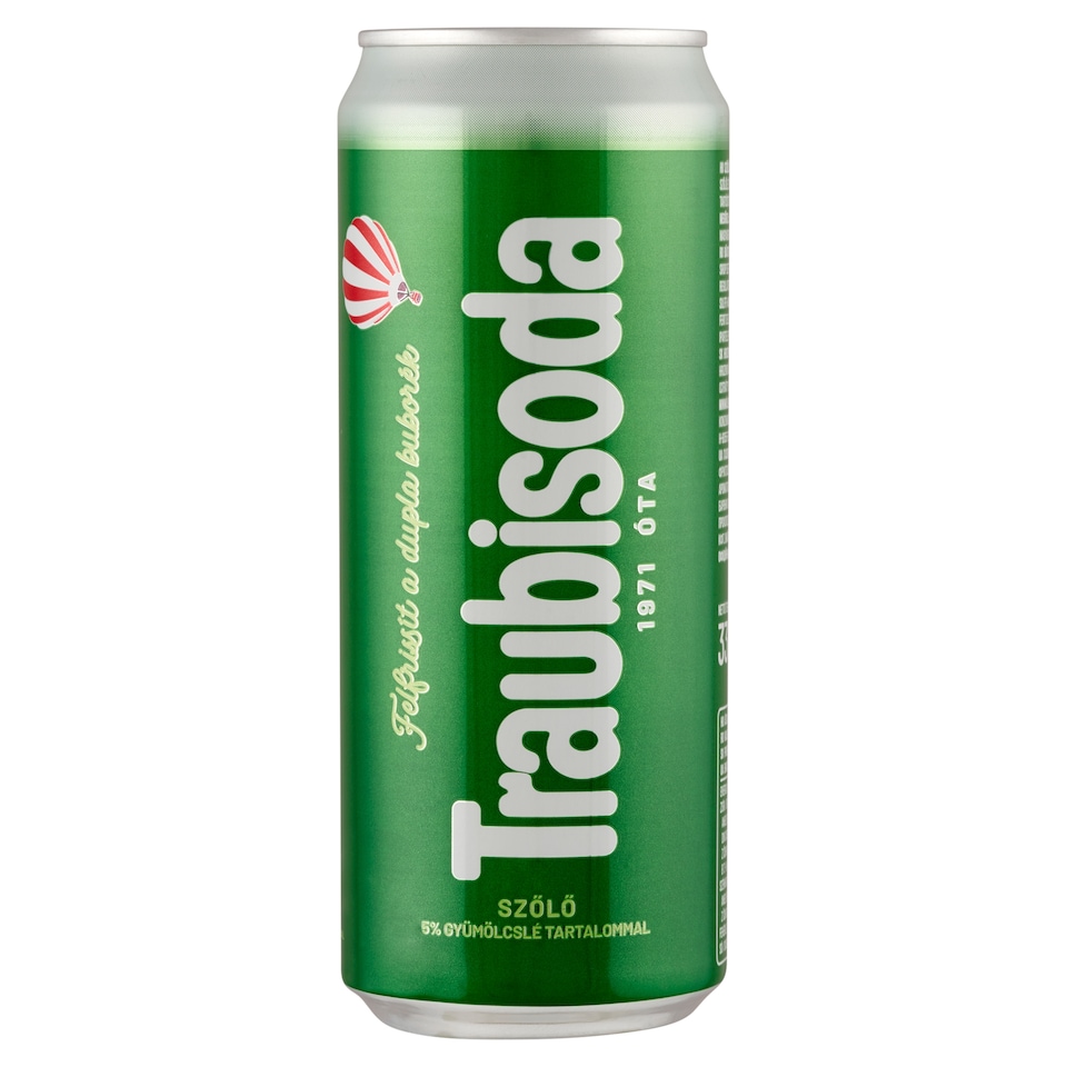 Traubisoda szőlő szénsavas üdítőital cukorral és édesítőszerrel 330 ml  1. kép