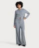 image 2 of OH ME OH MY Cotton Rich Ribbed Stripe Print Co-ord Cardigan in Grey
