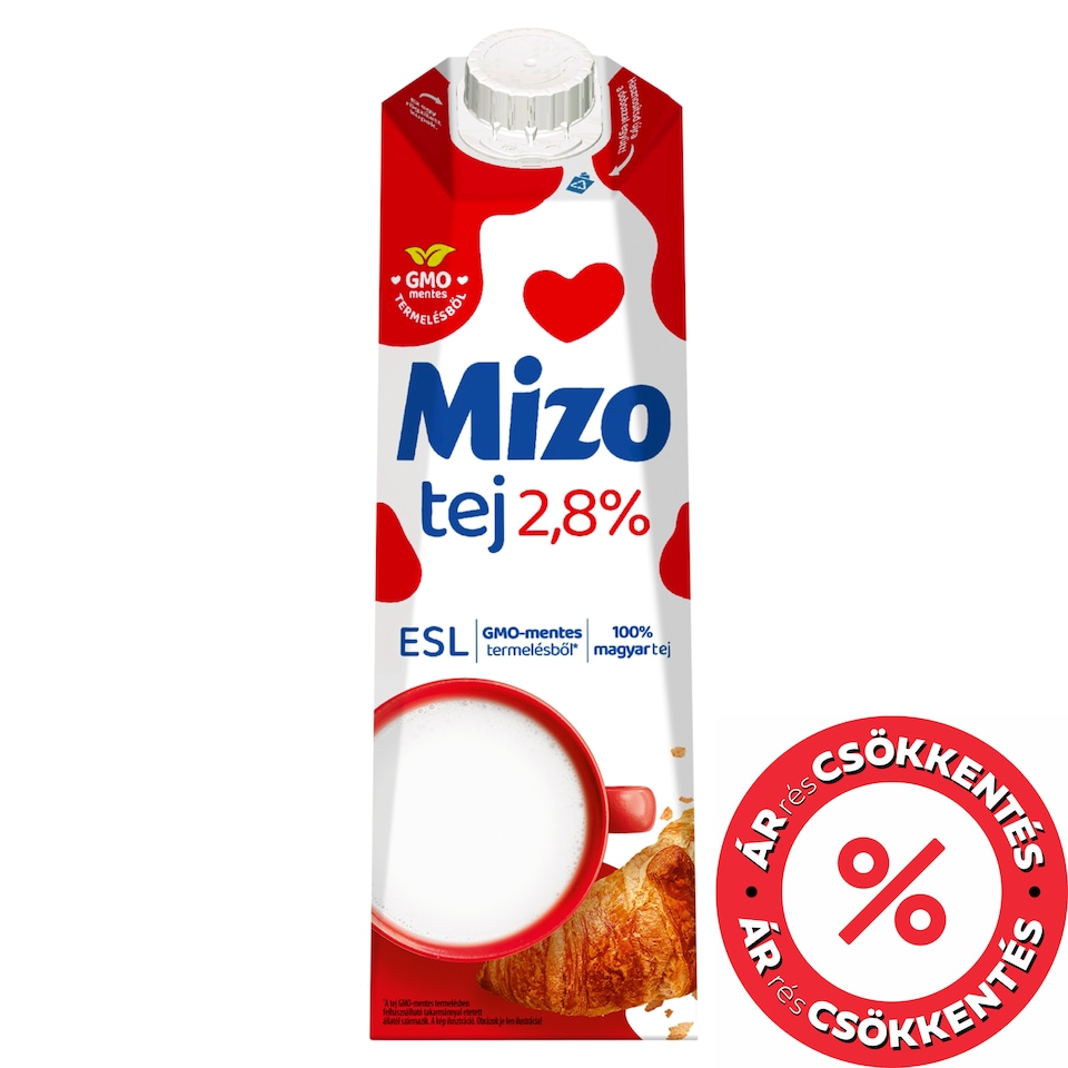 Mizo ESL félzsíros tej 2,8% 1 l