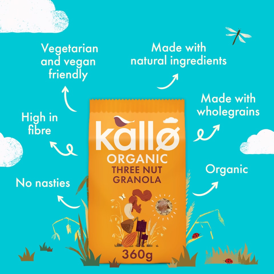 image 1 of Kallo Organic Three Nut Granola 360g