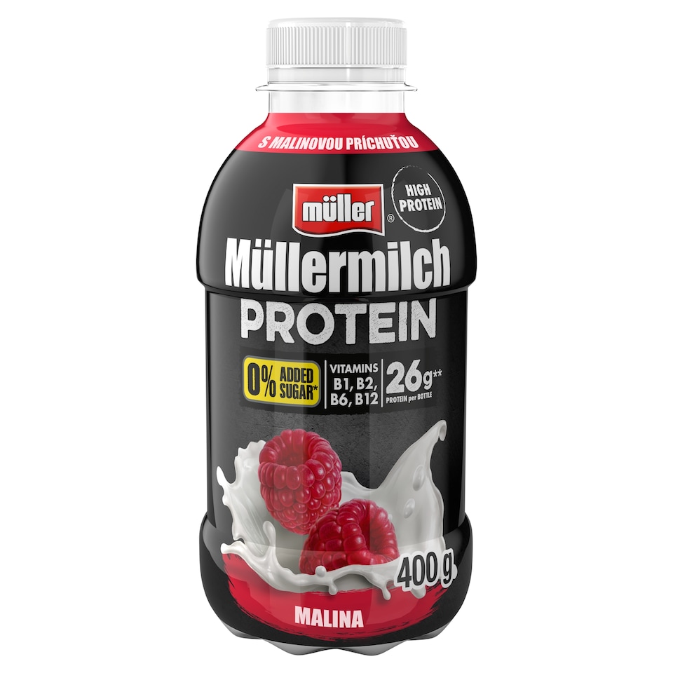 obrázok 1 z Müller Müllermilch Protein mliečny nápoj s malinovou príchuťou 400 g