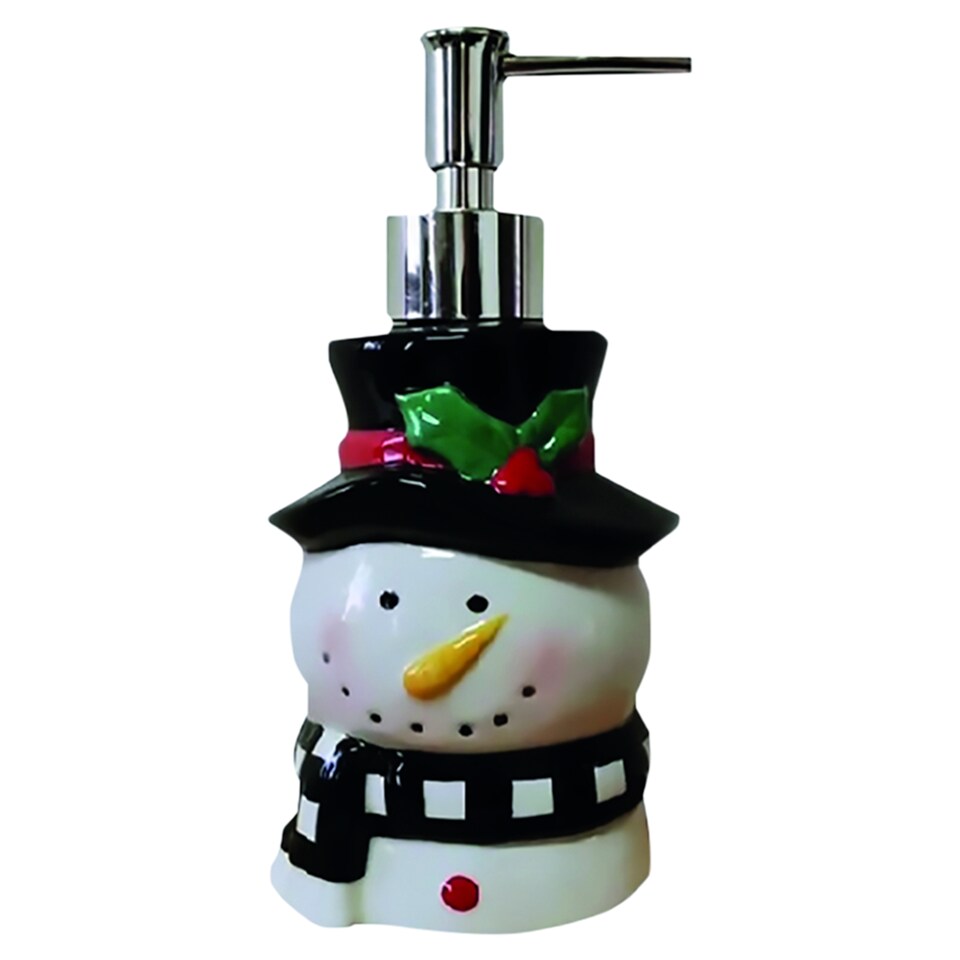 Snowman Christmas Ceramic Soap Dispenser 7,5 x 8 x 19 cm