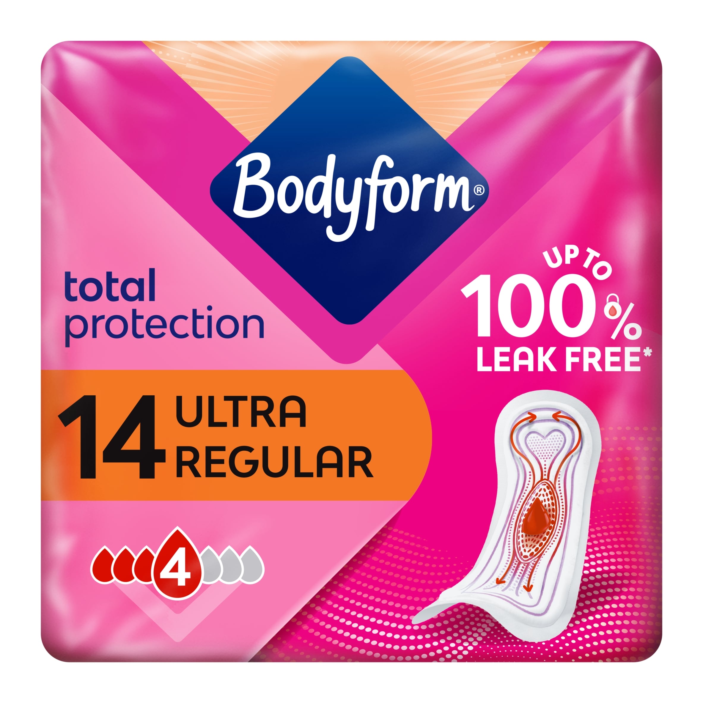 Bodyform Ultra Normal Sanitary Towels 14 pack