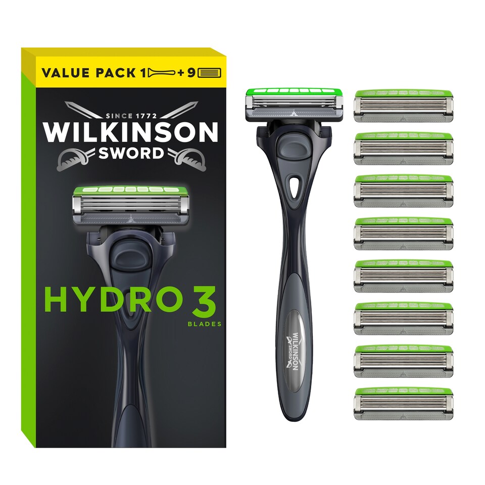image 1 of Wilkinson Sword Hydro 3 Skin Prot Razor Plus 8 Blades Set