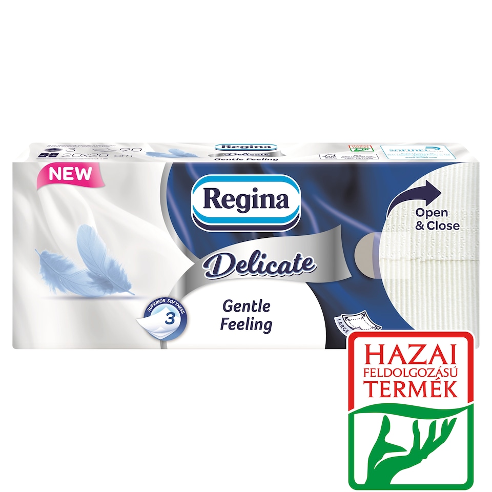 Regina Delicate Gentle Feeling papír zsebkendő 3 rétegű 90 db