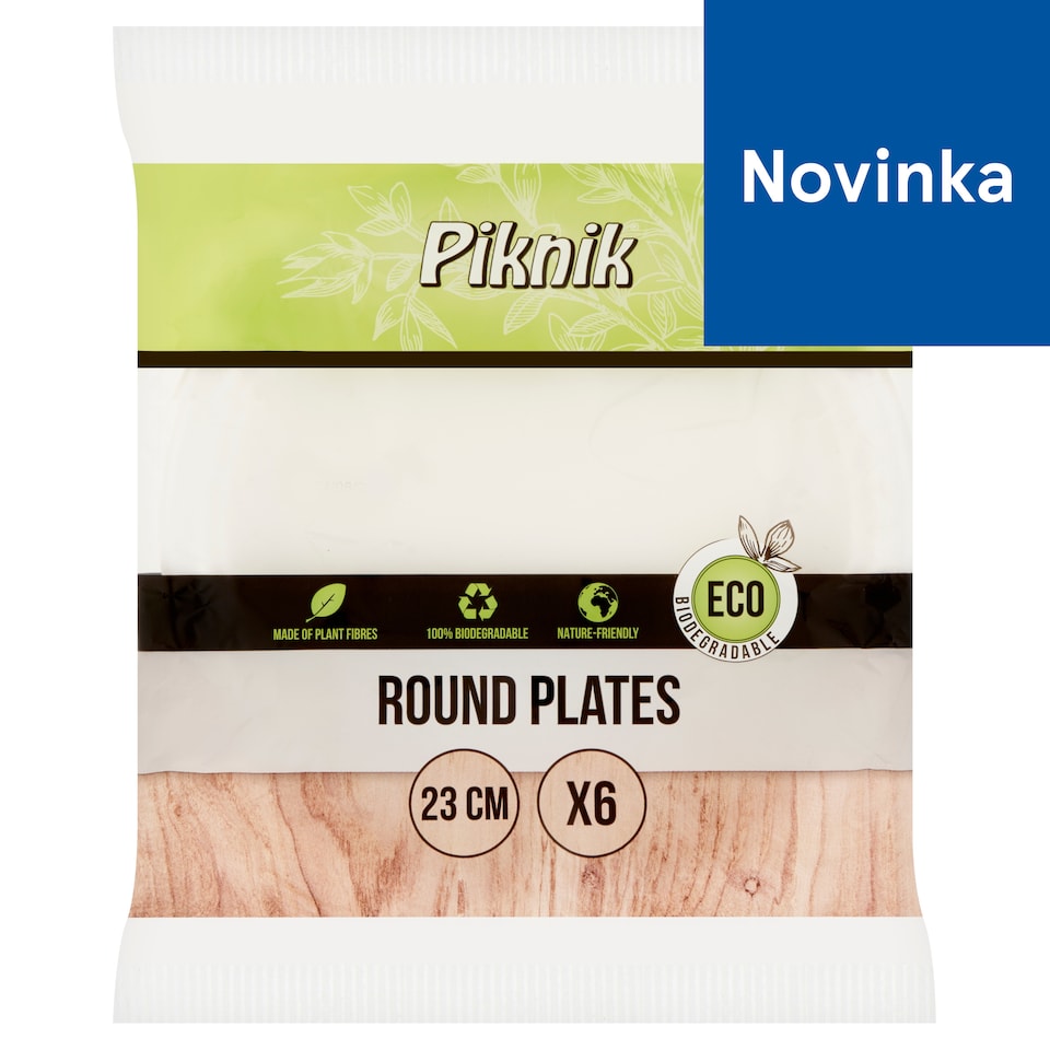 Piknik Round Plates 23 cm 6 pcs