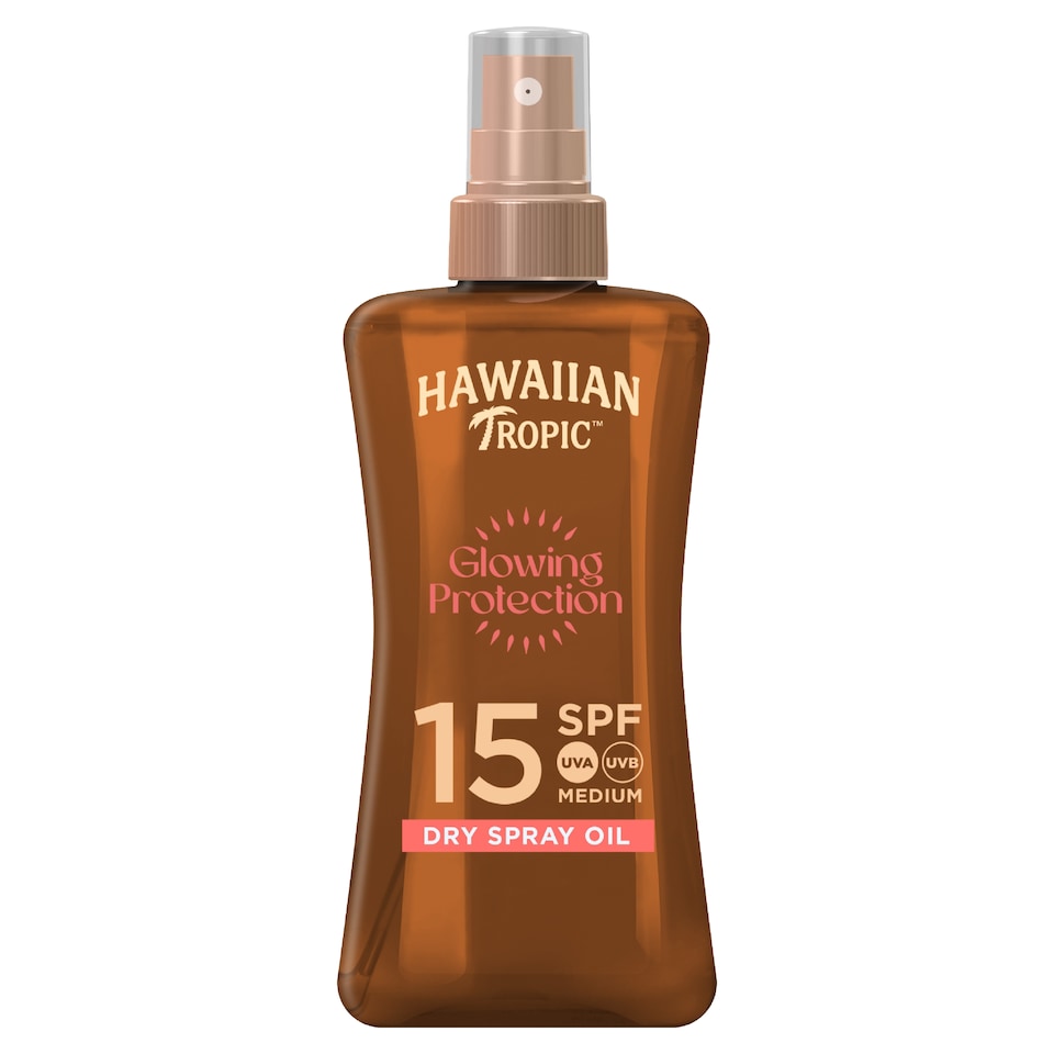 image 1 of Hawaiian Tropic Glowing Protection Sunscreen Dry Oil SPF 15 200ml