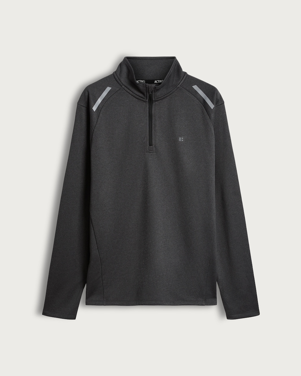 image 1 of F&F Active Regular Fit Half-Zip Jacket in Black