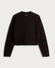 image 4 of F&F Crew Neck Cropped Jumper in Chocolate