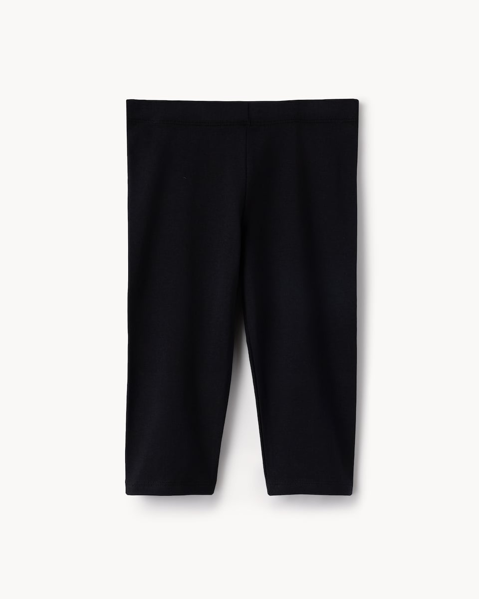 image 1 of F&F Girls Cotton Rich Capri Leggings in Black