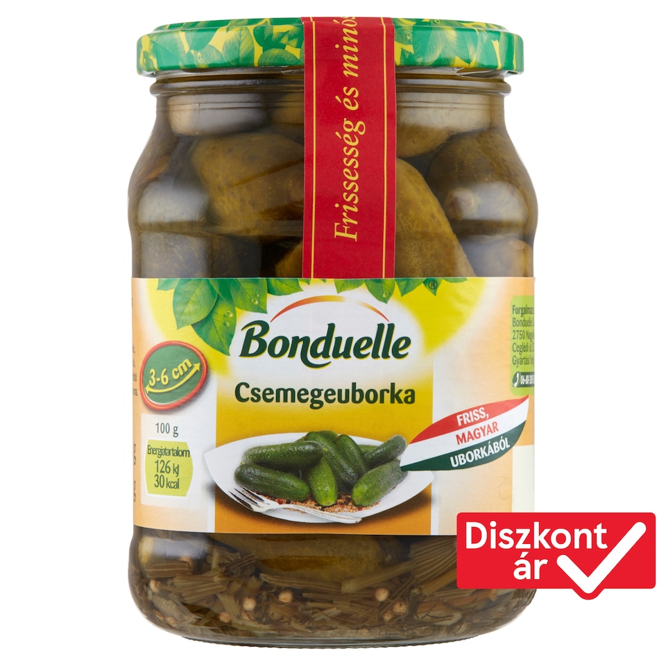Bonduelle csemegeuborka 3-6 cm 550g  1. kép