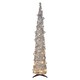image 2 of Tesco 6FT Pop Up Silver Tinsel Bauble Pre Lit Christmas Tree