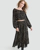 image 1 of F&F Metallic Polka Dot Long Sleeved Co-ord Blouse in Black