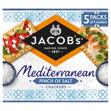 Jacob's Mediterranean Pinch Of Salt Crackers X5 190G