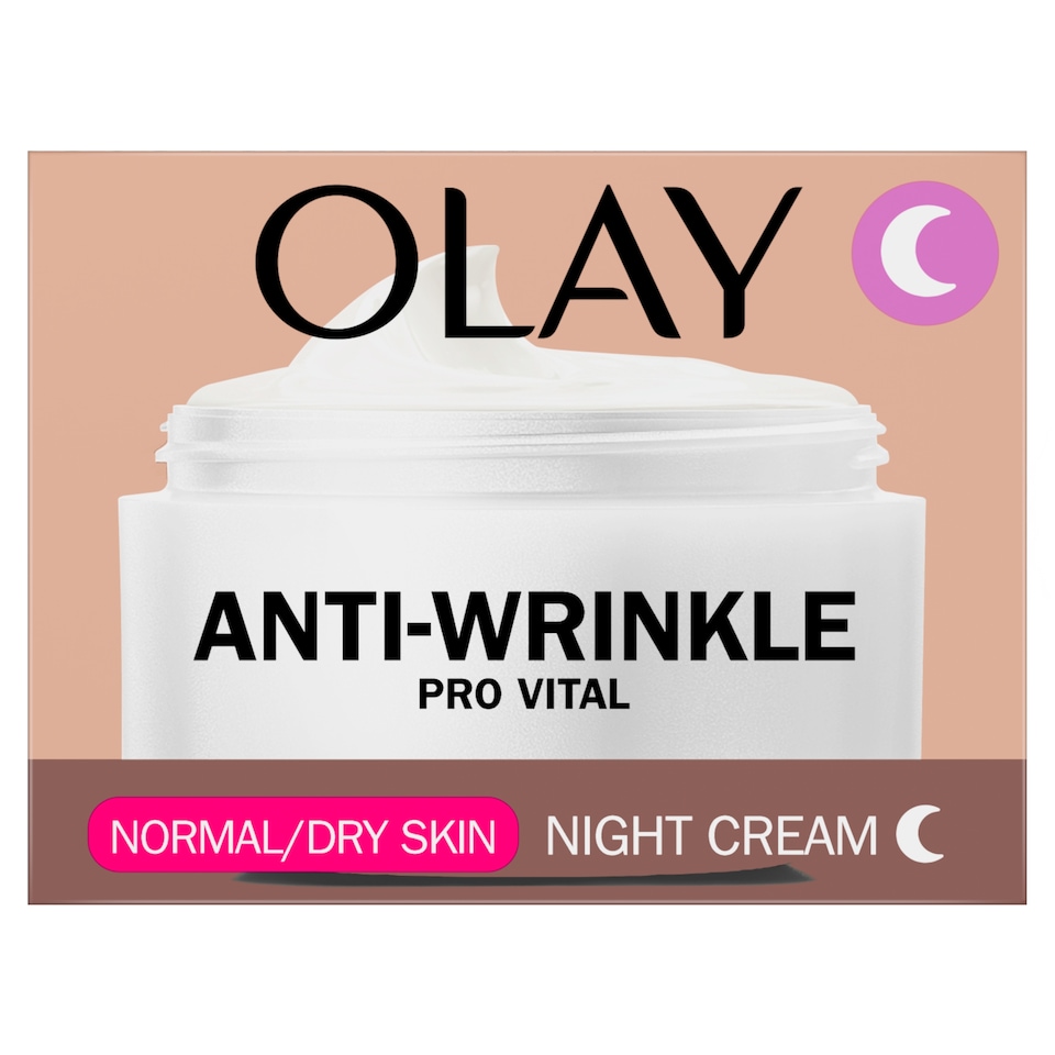 image 1 of Olay Provital Anti-Wrinkle Night Cream Moisturiser 50ml