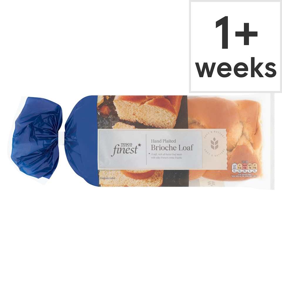 Tesco Finest Hand Plaited Brioche Loaf 400g