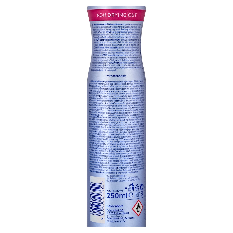Obrázek 1 pro produkt Nivea Diamond Volume Lak na vlasy 250ml