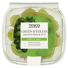Tesco Green Seedless Grapes Snack Pot 150g