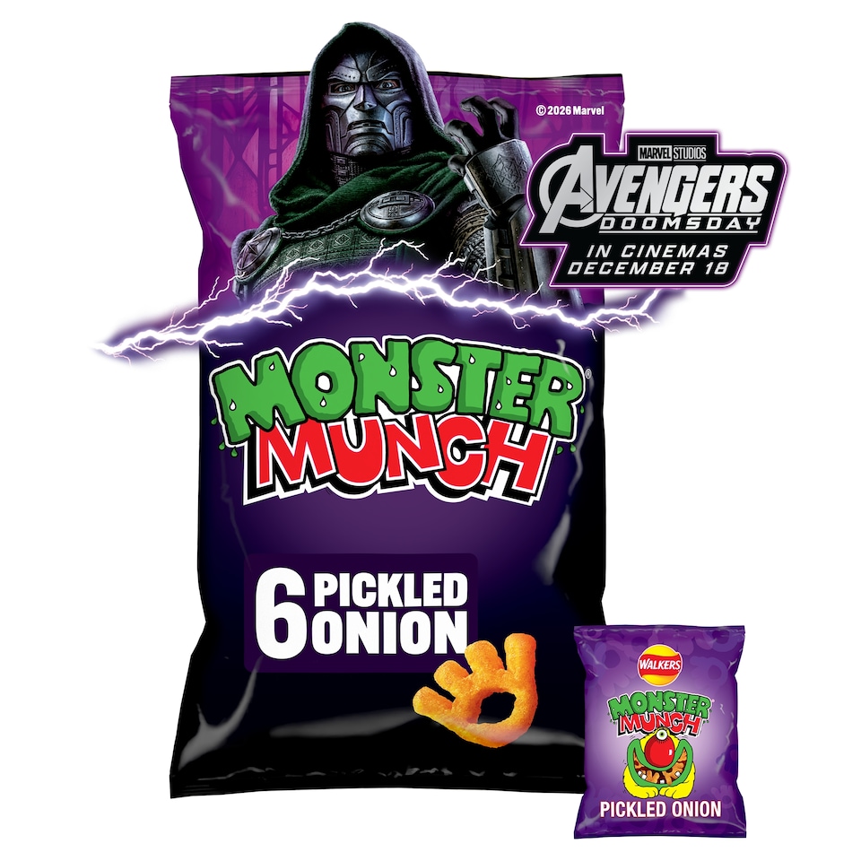 image 1 of Walkers Monster Munch Pickled Onion Multipack Crisps 6x20g